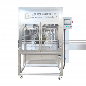 https://www.brightwingroup2.com/ a-ukrainian-customers-6-nozzles-servo-barbecue-oil-filling-elevator-feeding-capping-labeling-machine-line -product/